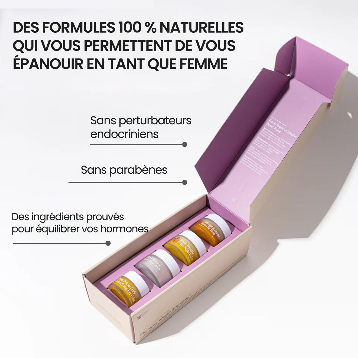 Kit multi-effets anti-âge – soins quotidiens pour peau mature