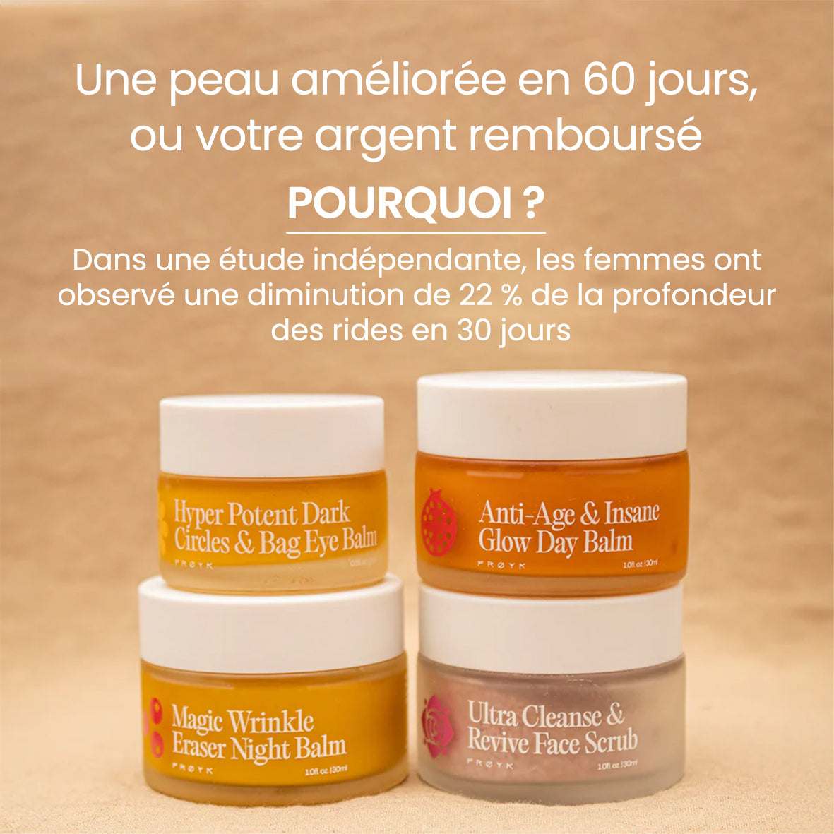 Kit multi-effets anti-âge – soins quotidiens pour peau mature